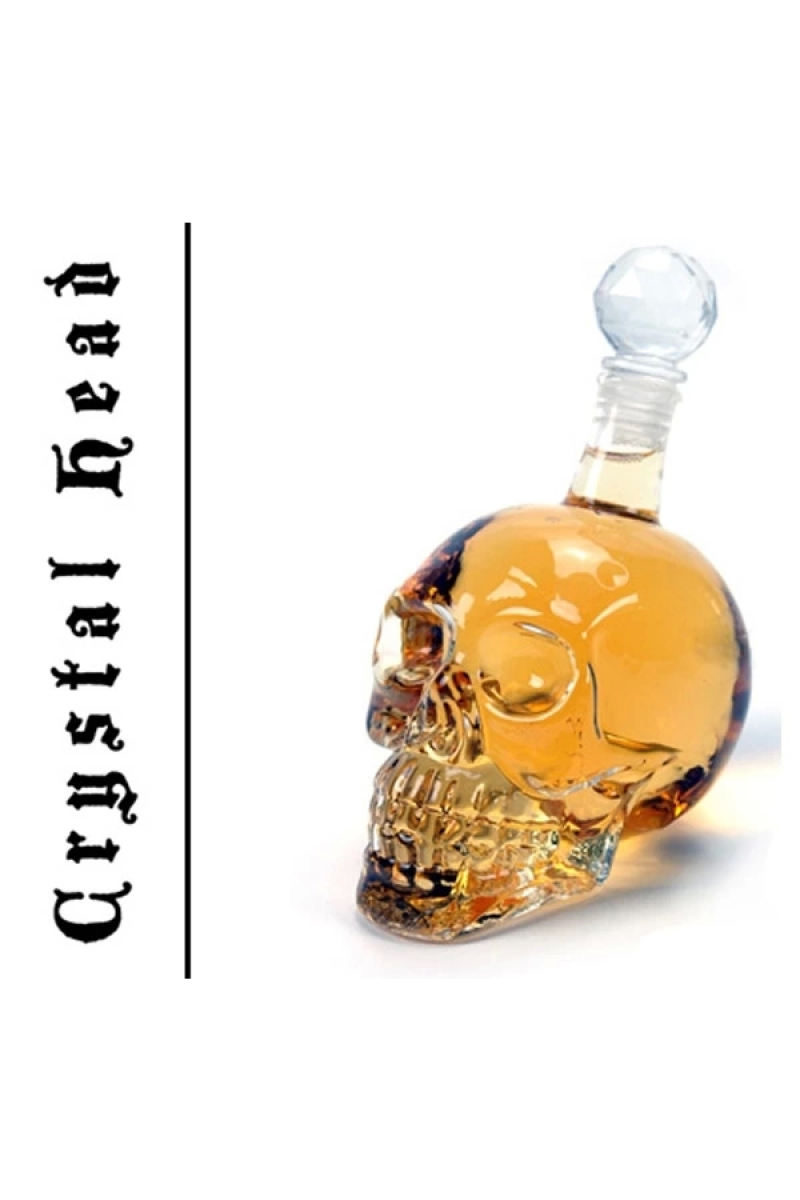 1000 Ml Crystal Head Kuru Kafa İçki Şişesi