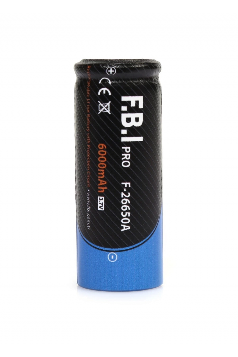 26650 3.7v 6000mah Şarj Edilebilir Li-ion Pil