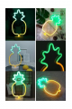 Ananas Model Neon Led Işıklı Masa Lambası Dekoratif Aydınlatma Gece Lambası