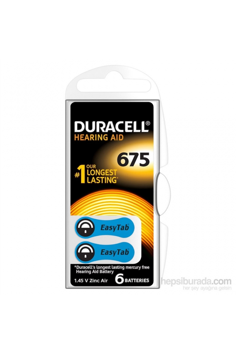 Duracell 675 Numara 6 Lı İşitme Cihazı Pili