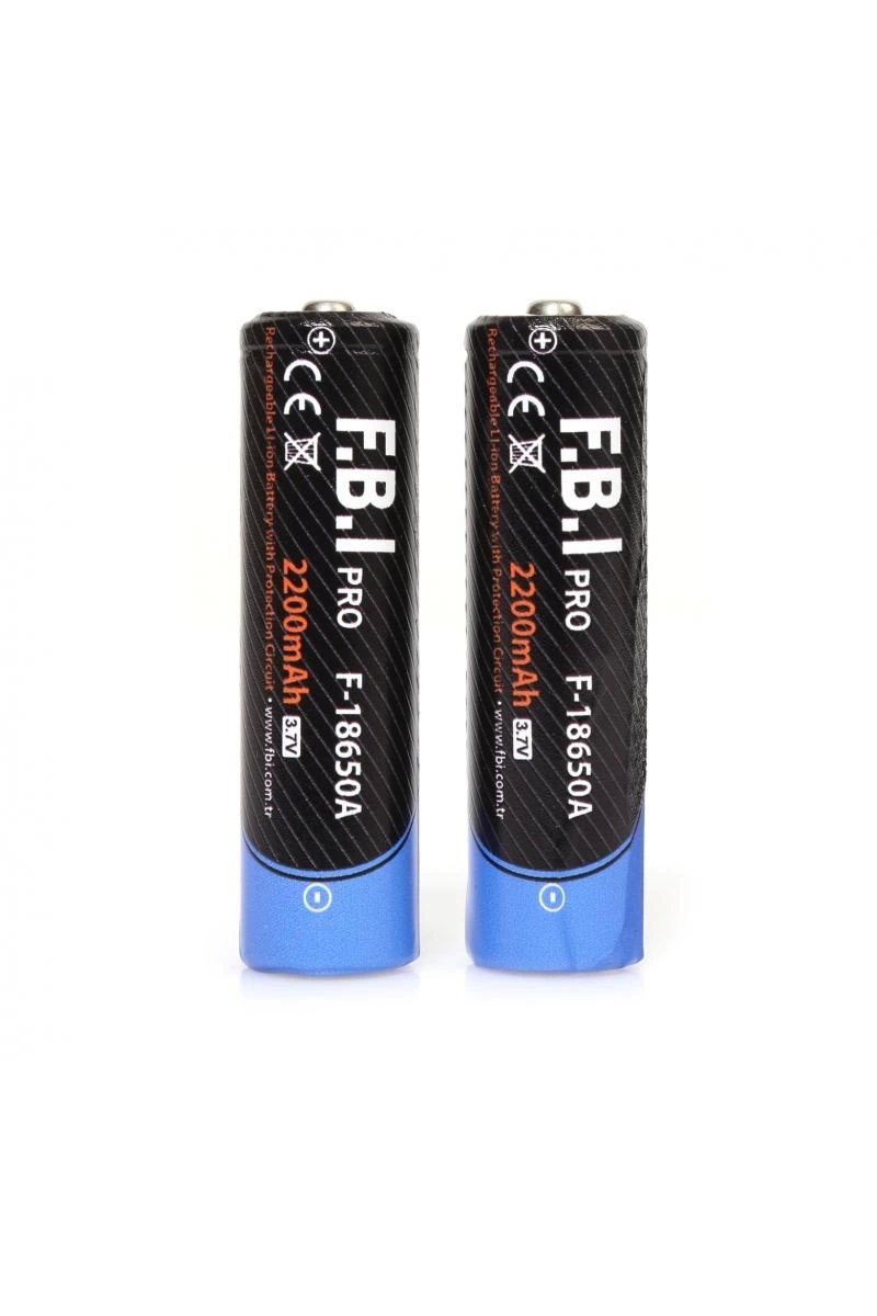 F 18650a 3.7v 2200mah Şarj Edilebilir Li-ion Pil El Feneri Pili 2 Adet