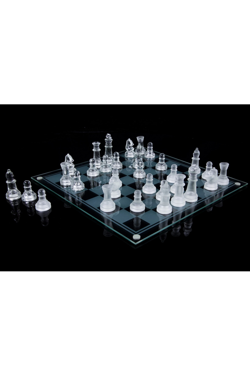 Glass Chess Cam Satranç Takımı (20 Cm X 20 Cm)