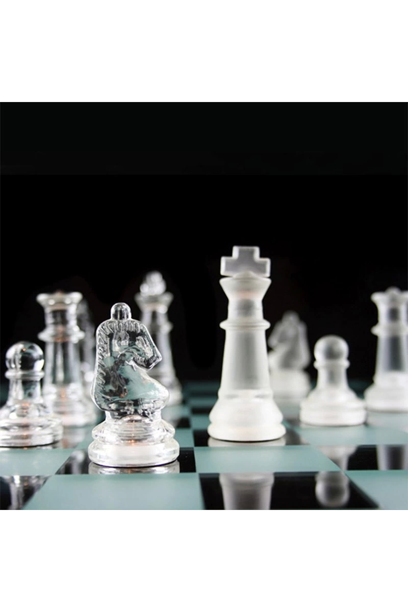 Glass Chess Cam Satranç Takımı (35 Cm X 35 Cm)