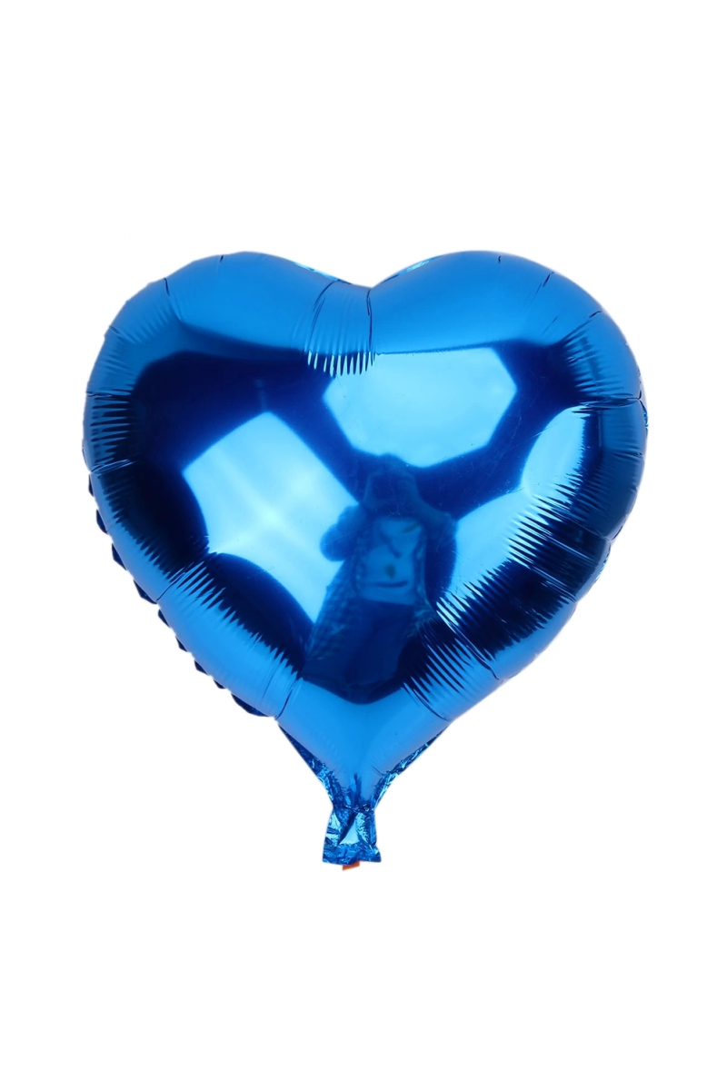 Kalp Balon Folyo Mavi 45 Cm 18 İnç