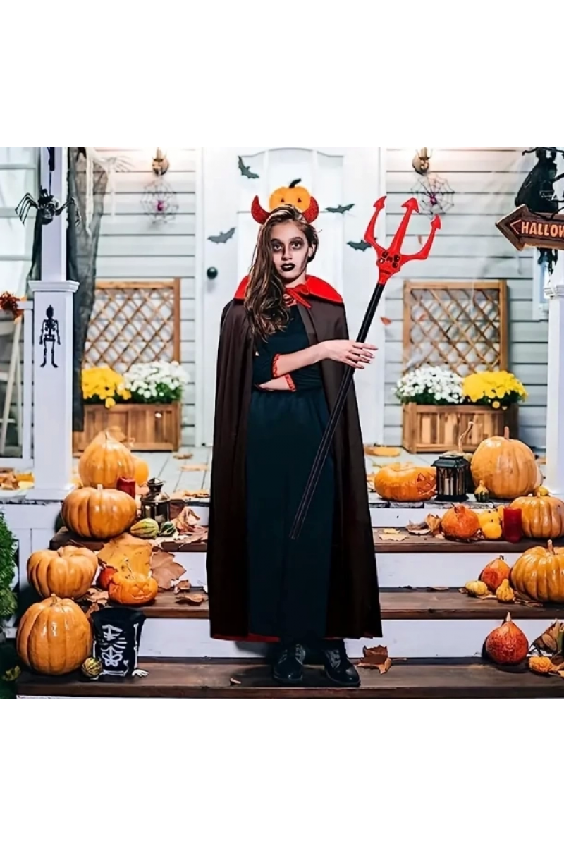 Kırmızı Renk Halloween Cadılar Bayramı Çatal 107 Cm