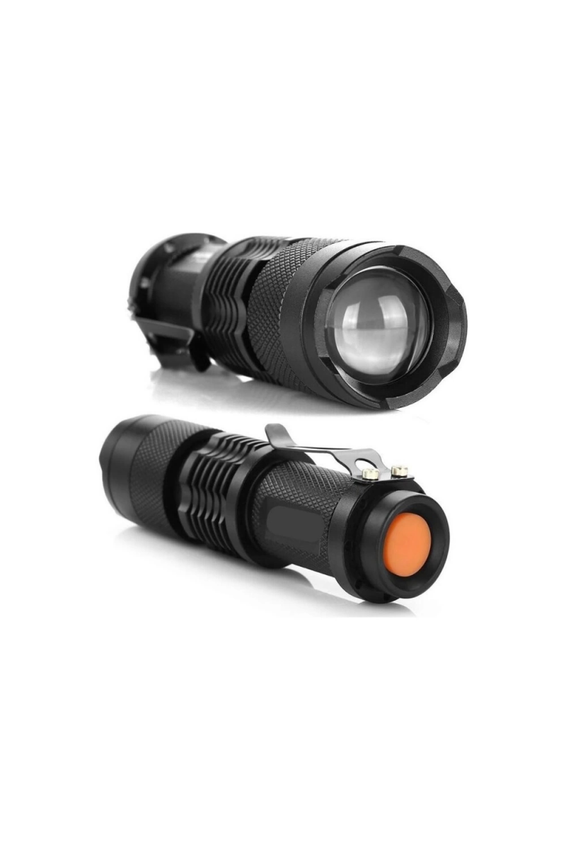 Km-87 Polis Tipi Zoomlu Şarjlı Metal Dağ Kamp Cep Feneri Cree Led 2300 Lumens