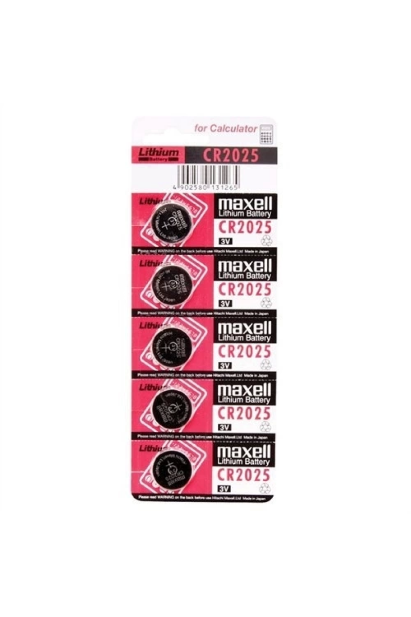 Maxell Cr2025 3v Lityum Düğme Pil 5'li Paket