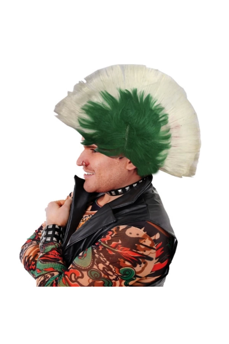 Mohican Mohawk Punk Peruk - 70 Li 80 Li Yıllar Peruk Model 10