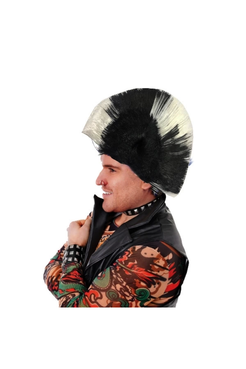 Mohican Mohawk Punk Peruk - 70 Li 80 Li Yıllar Peruk Model 5