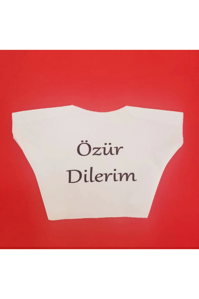 Özür Dilerim Yazılı Peluş Oyuncak Tişörtü