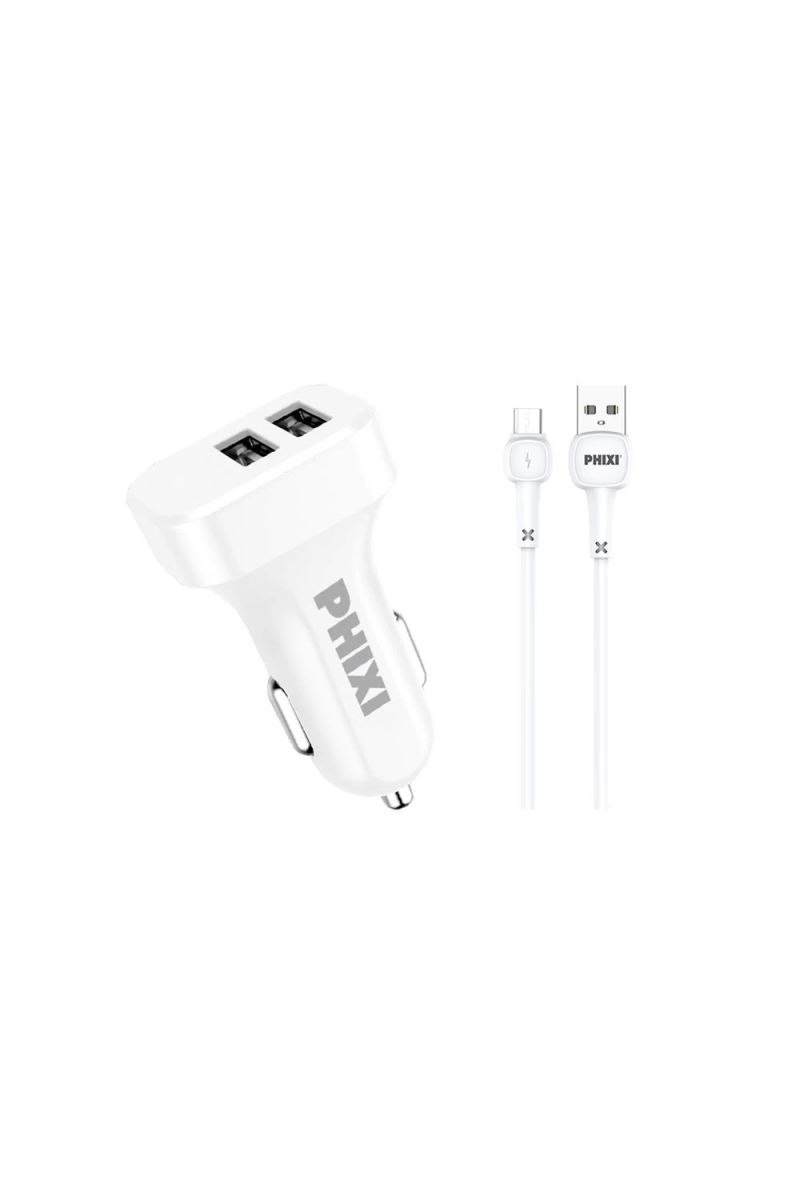 Pcc511m Basic 2.1a Çift Çıkışlı Micro Usb Kablolu Araç Şarj Cihazı