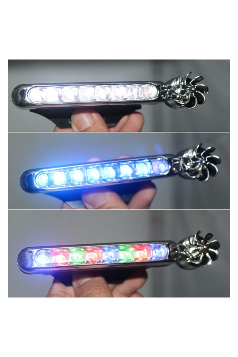 Rgb Rüzgar Enerjisi İle Çalışan Oto Led Çakar Lamba ( 2 Li Set )