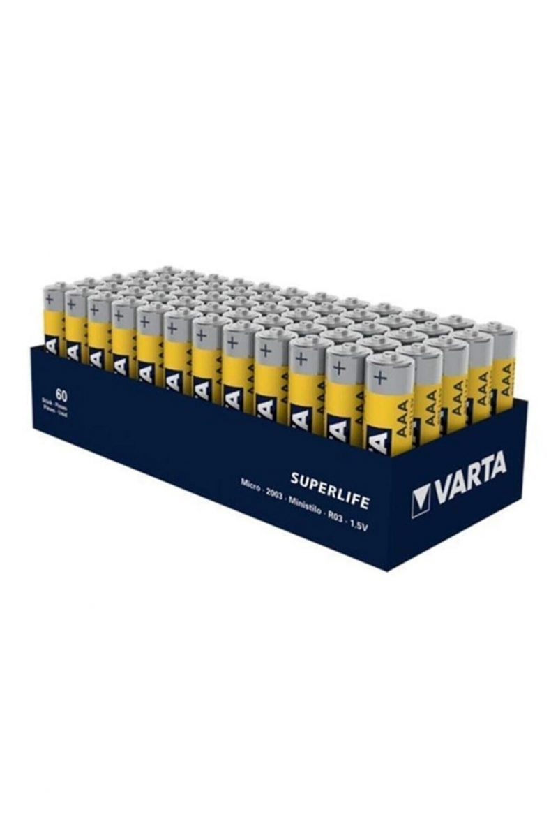 Varta Superlıfe Çinko Aaa Ince Kalem Pil 60lı Paket