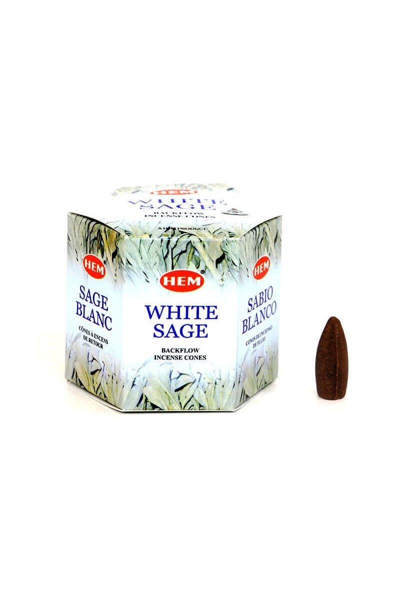 White Sage Back Flow Cones