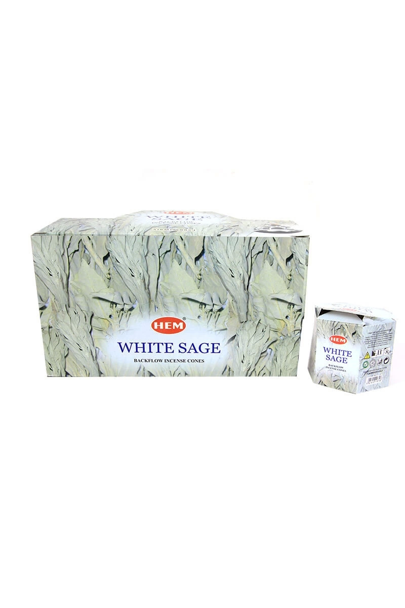 White Sage Back Flow Cones