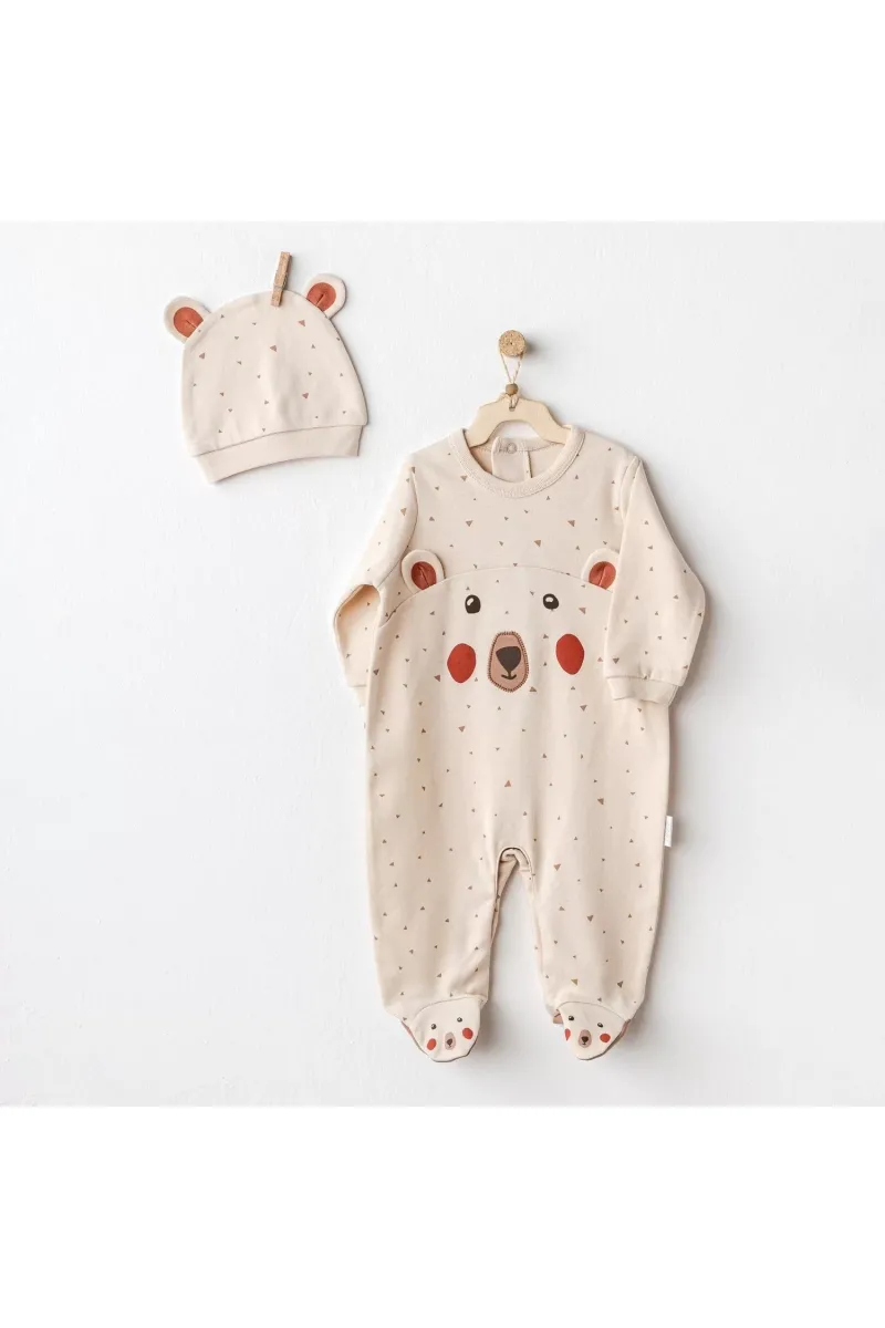 Adventurous Bear Bebek Tulum Takım Beige