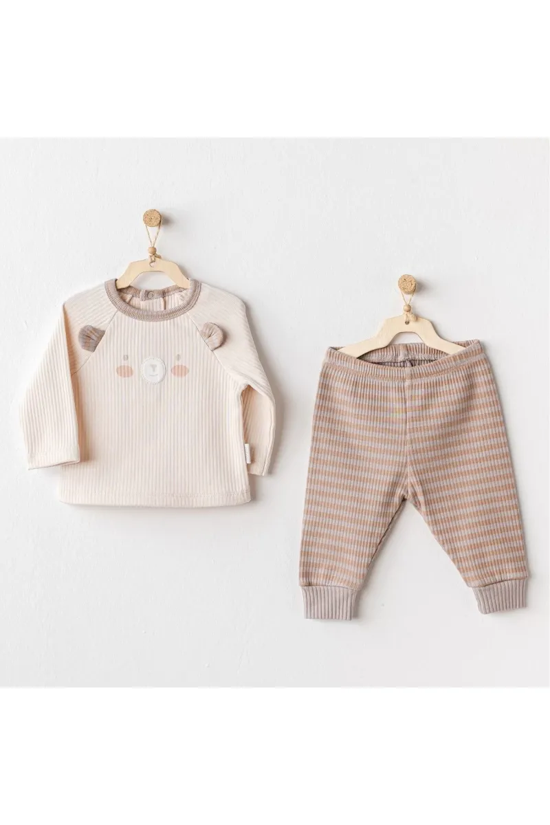 Bear Time 2'li Bebe Takım Light Beige