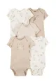 Layette Bebek 5'li Kısa Kol Body  Karışık Renkli