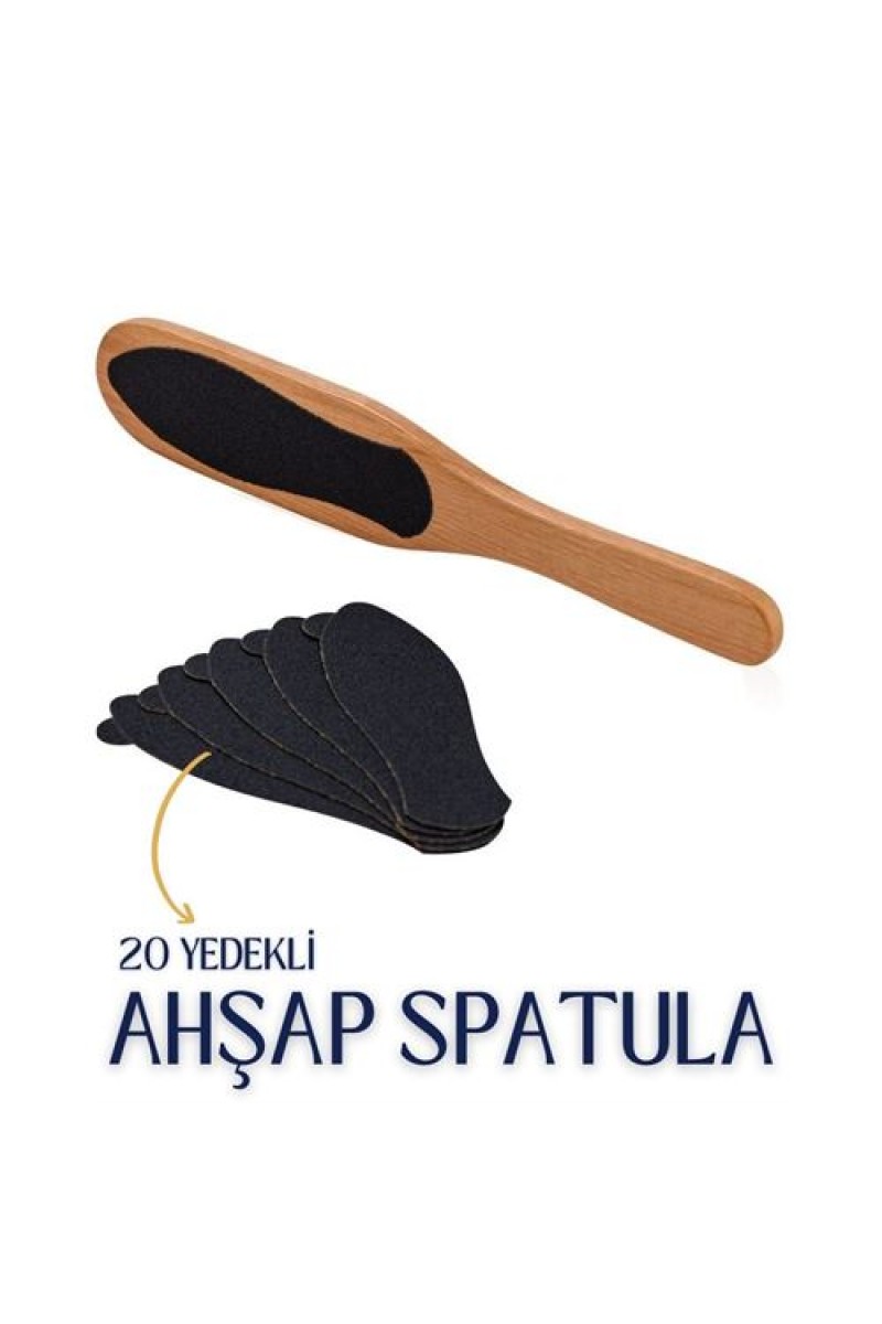 Turk 20 Yedekli Ahşap Pedikür Spatulası