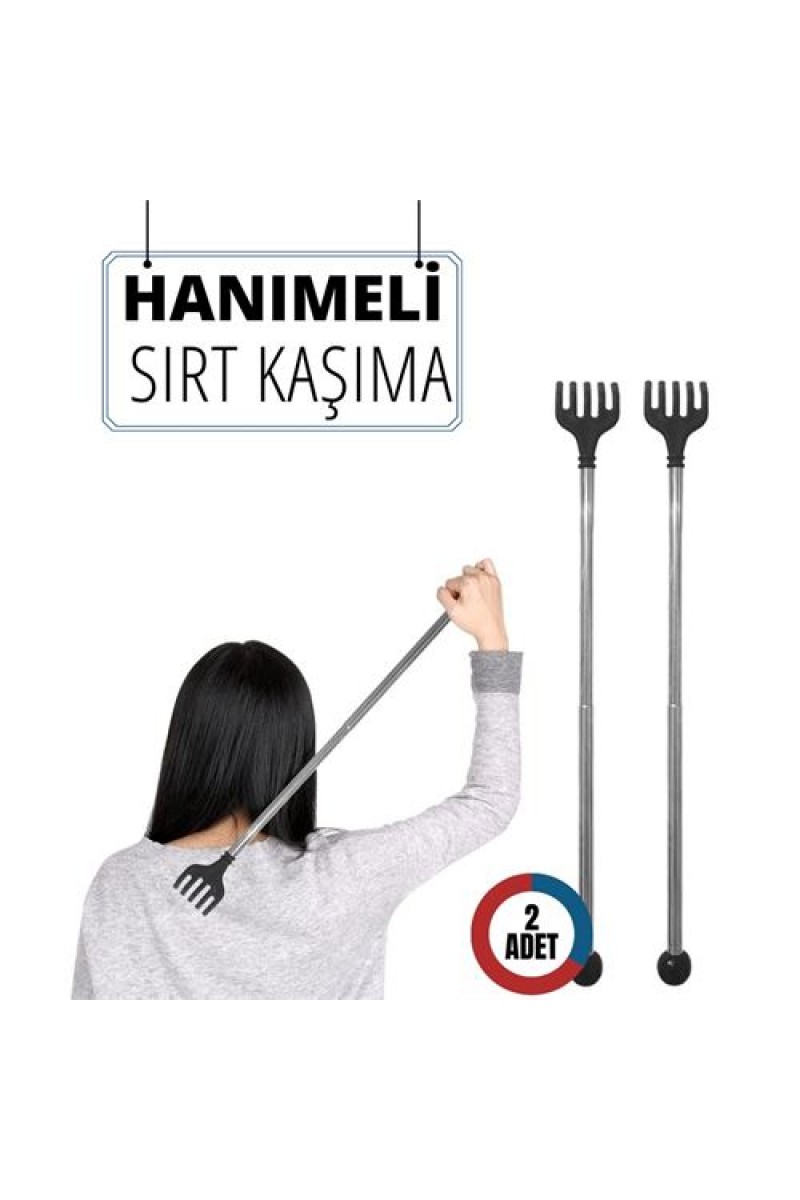 Turk 2 Lİ Hanımeli Metal Sırt Kaşıma Aparatı