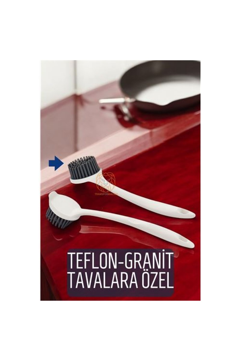 Turk Teflon ve Granit Tava Tencere Fırçası Silikon Teflon Fırçası