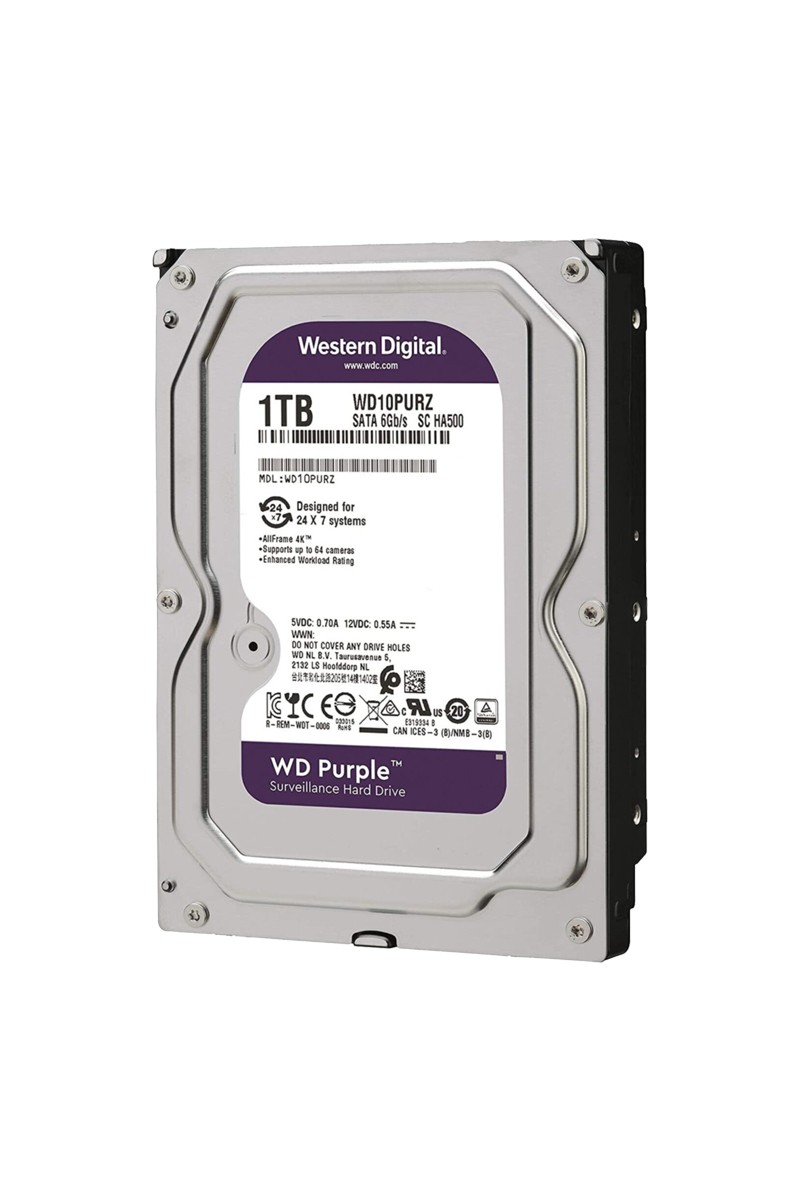 WESTERN DIGITAL PURPLE WD10PURZ 1 TB SATA 6GB/S 7/24 GÜVENLİK HARDDISK (4767)