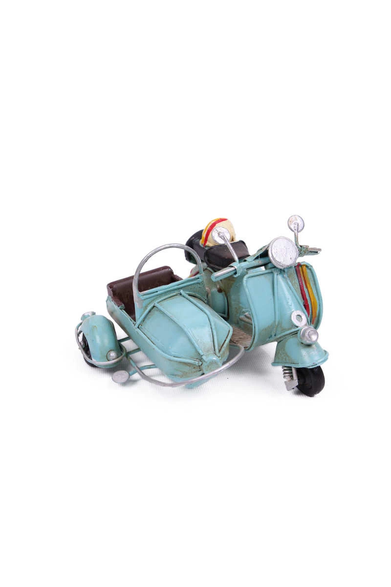 Dekoratif Metal Scooter Sepetli