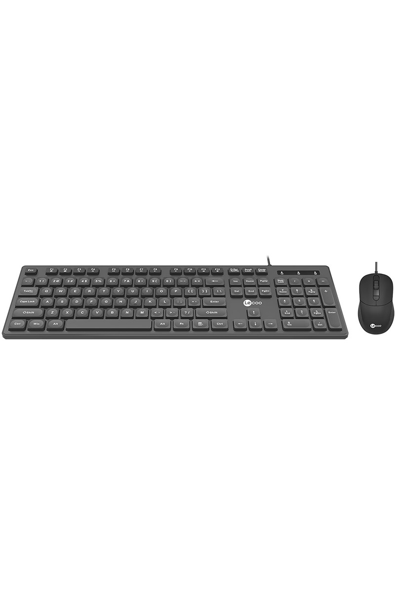 LENOVO LECOO CM102 USB KABLOLU SİYAH Q KLAVYE  MOUSE SET (4767)