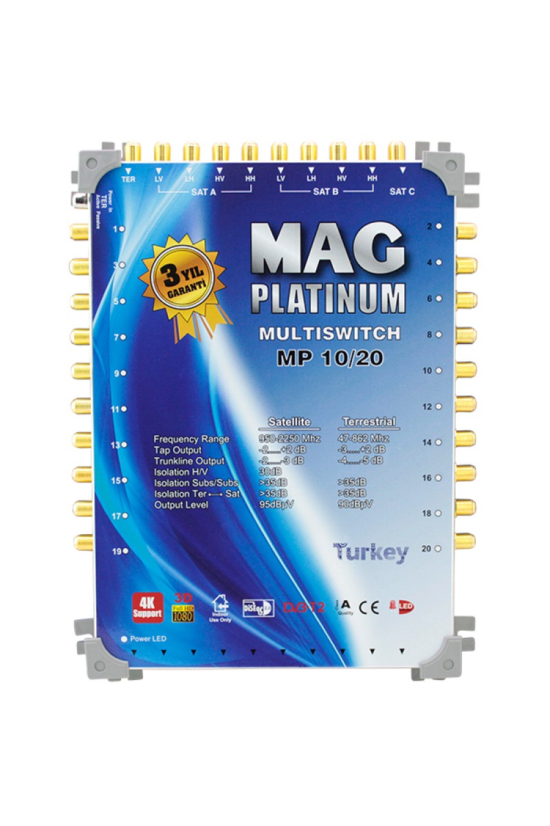 10*20 KASKATLI UYDU SANTRALİ MAG PLATINUM (4767)