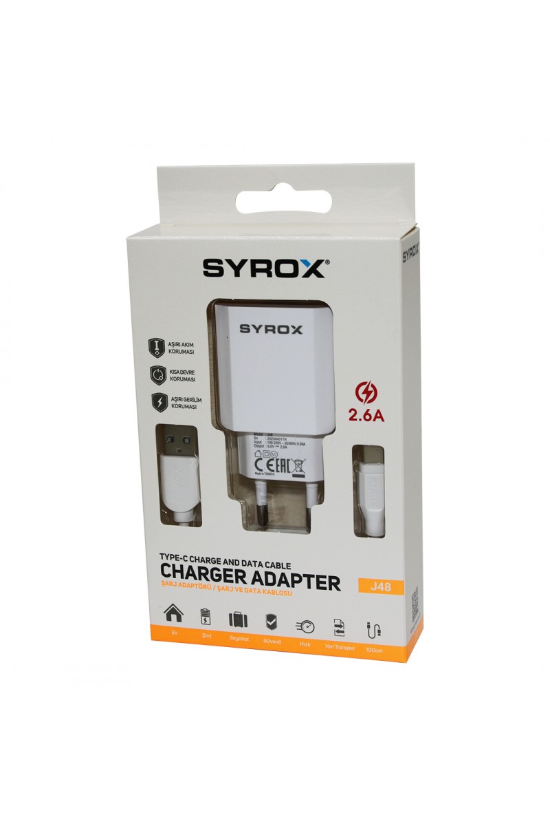 CHARGER ADAPTER TYPE-C USB SET 2.6A EV ŞARJ ALETİ (4767)