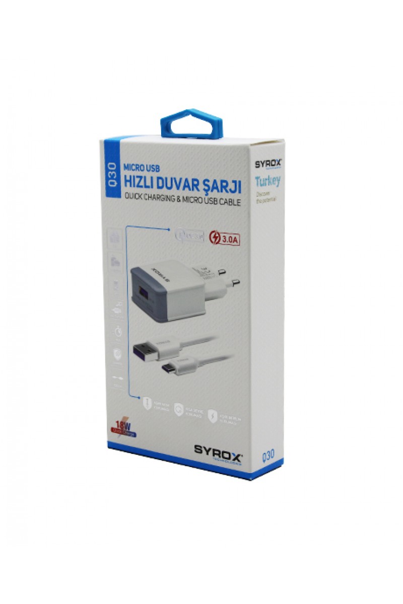 MICRO USB HIZLI 3.0A MİKRO SAMSUNG EV ŞARJ ALETİ (4767)