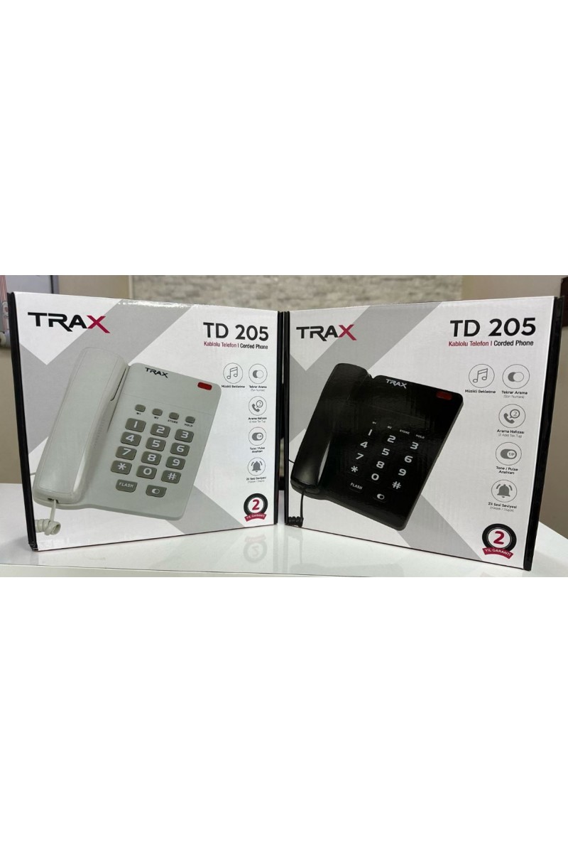 EKRANSIZ MASAÜSTÜ KABLOLU TELEFON TD-205 (4767)