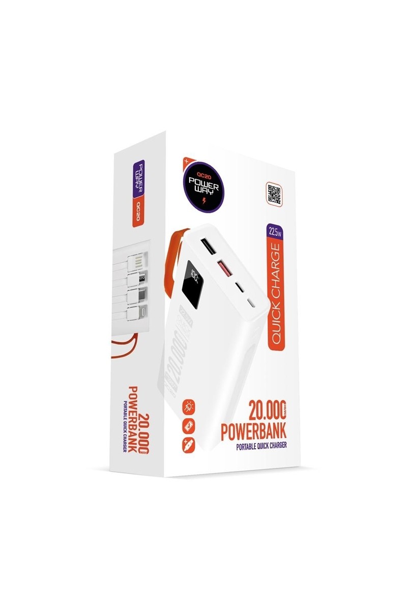 20000 MAH ÇİFT USB DİJİTAL EKRAN POWERBANK (4767)