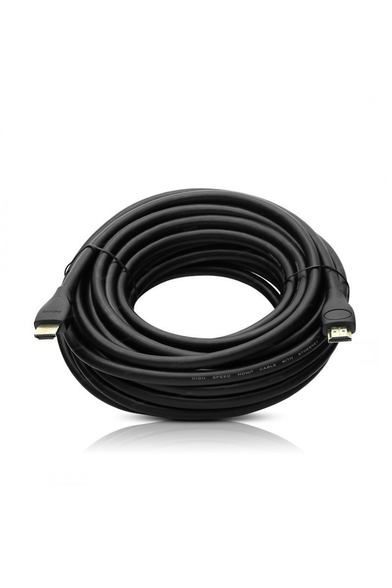 PLASTİK DÜZ SİYAH 10 METRE GOLD POŞETLİ HDMI KABLO (4767)