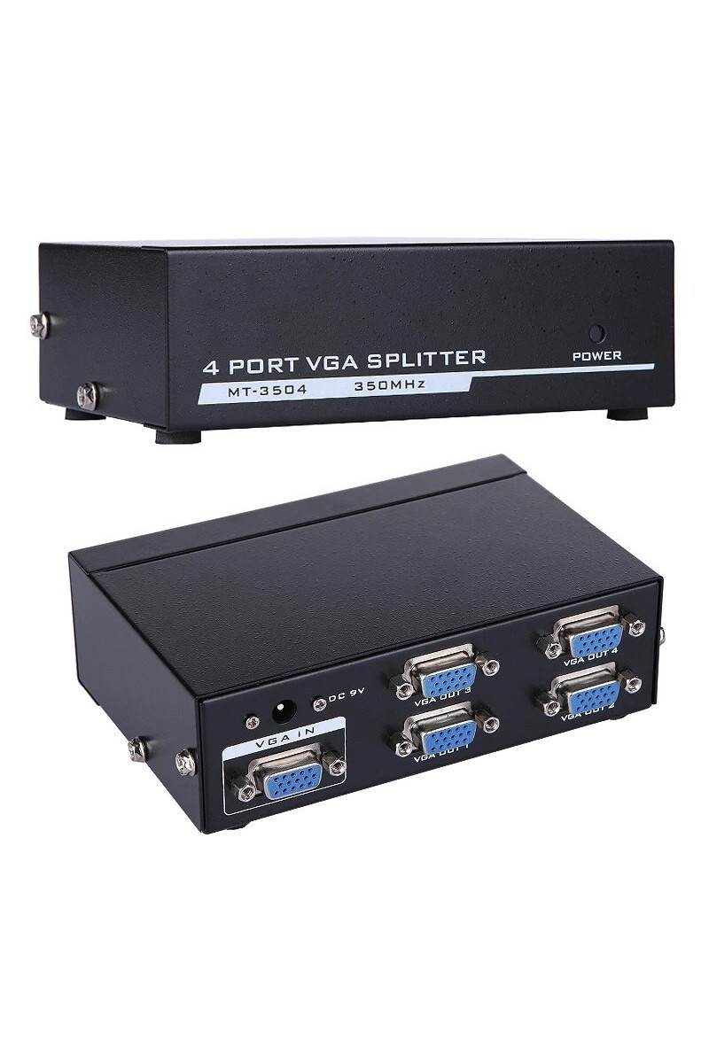 4 PORT 250 MHZ MONİTÖR ÇOKLAYICI VGA SPLITTER DAĞITICI (4767)