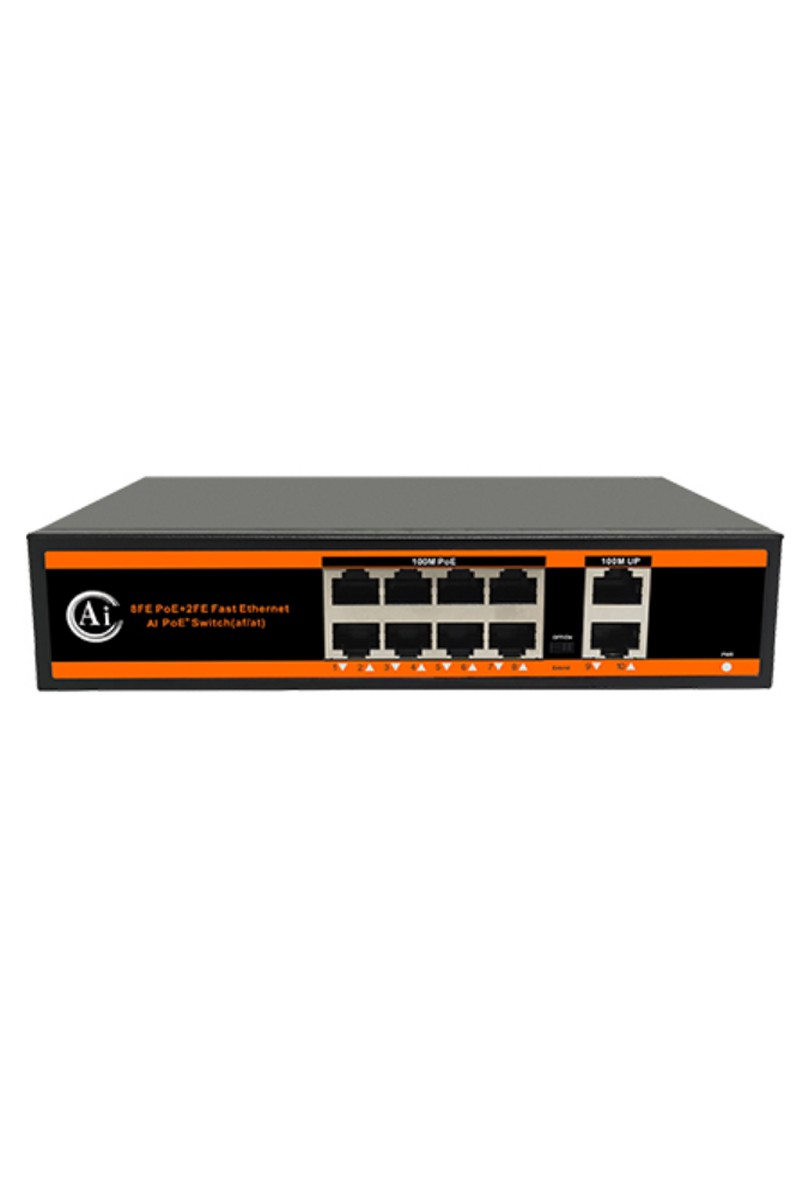 ND1P802ALF-8*10/100M BIT PORTS 2*10/100M UPLINK PORT WATCHDOG POE SWITCH (4767)