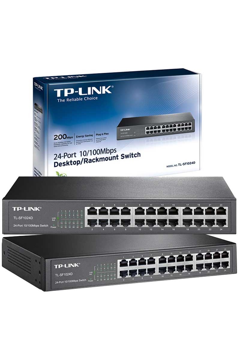 TP-LINK TL-SF1024D 24 PORT 10/100 MBPS SWITCH (4767)