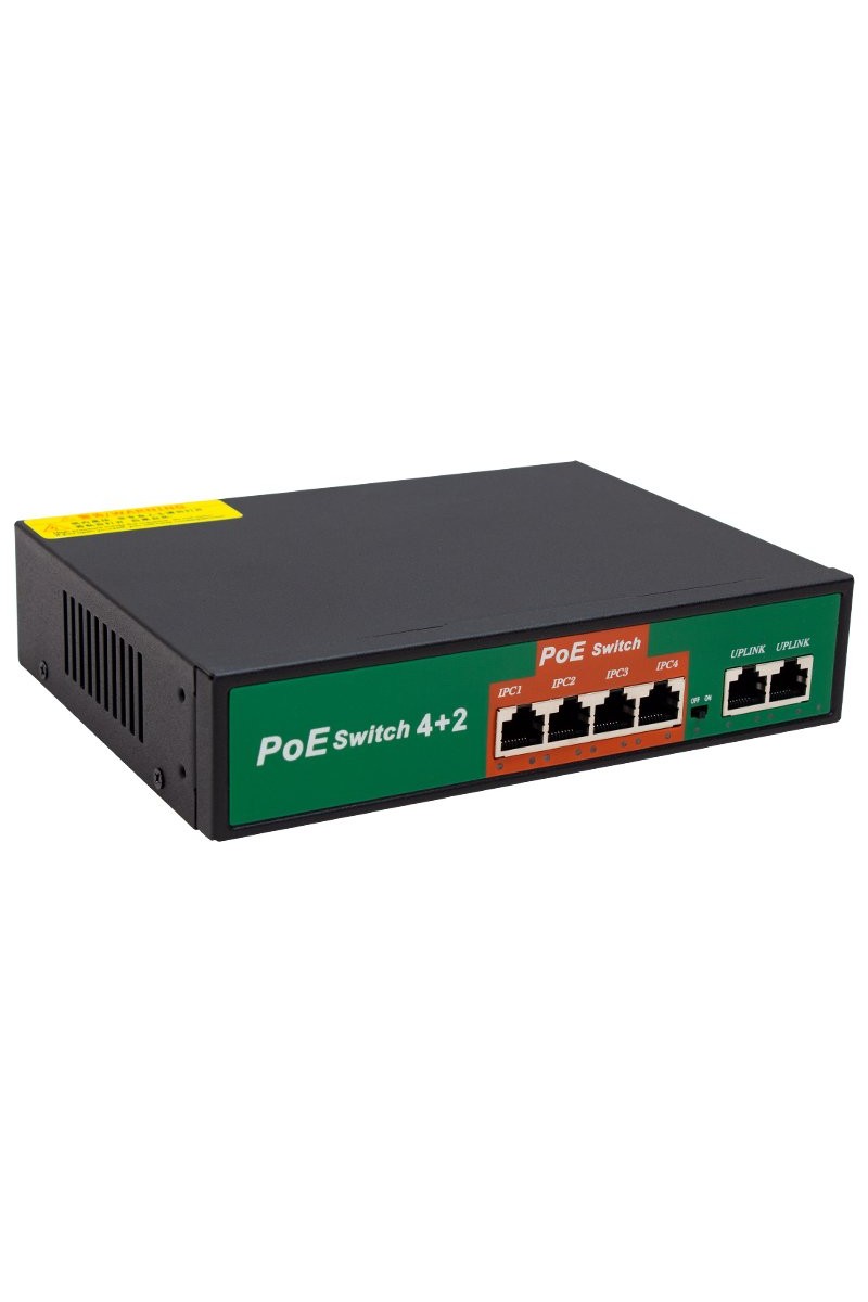 72W 10/100 MBPS 4+2 PORT POE ETHERNET SWITCH (4767)