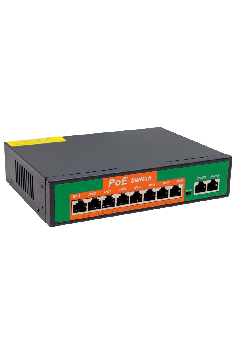 96W 10/100 MBPS 8+2 PORT POE ETHERNET SWITCH (4767)