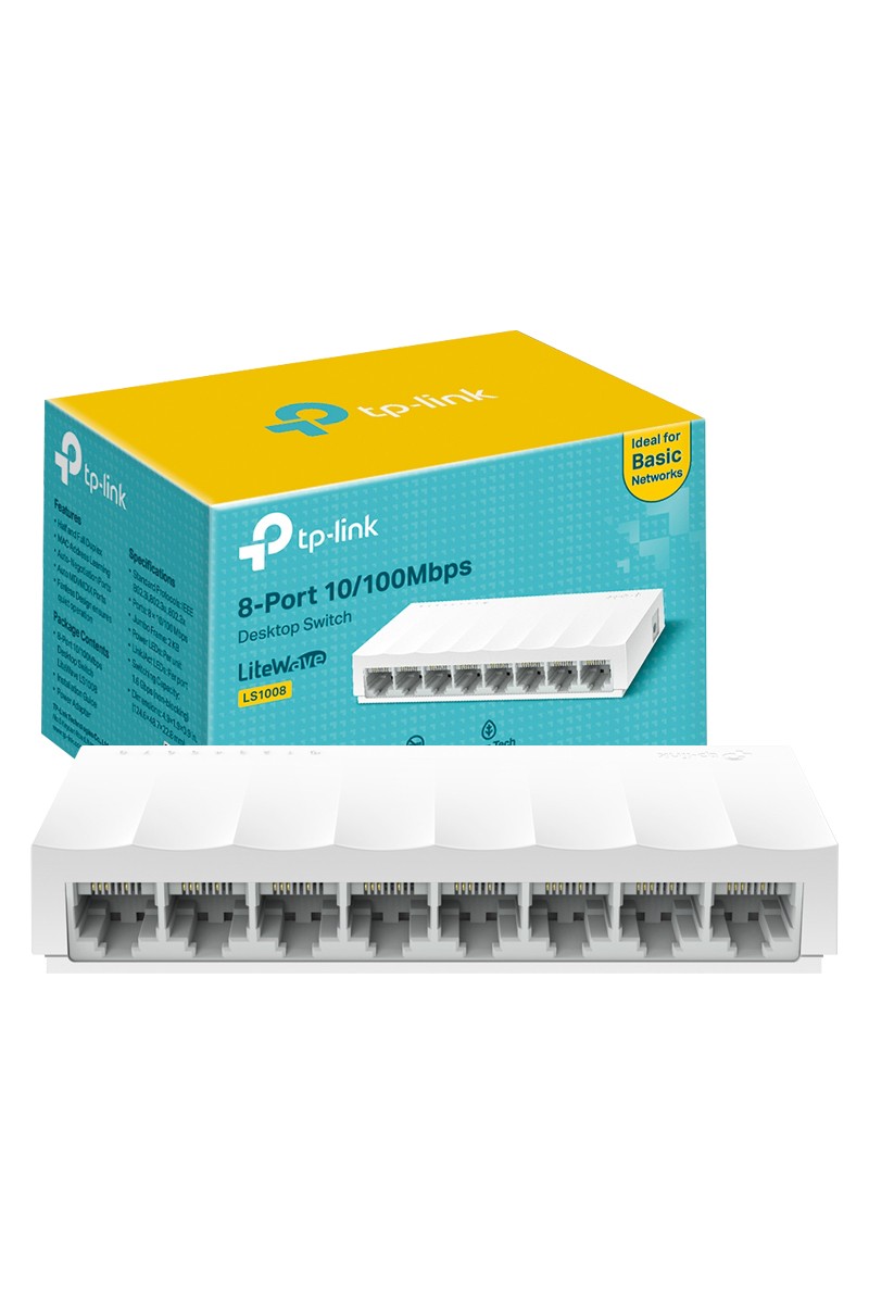 8 PORT 10/100 MBPS ETHERNET SWITCH LS1008 (4767)