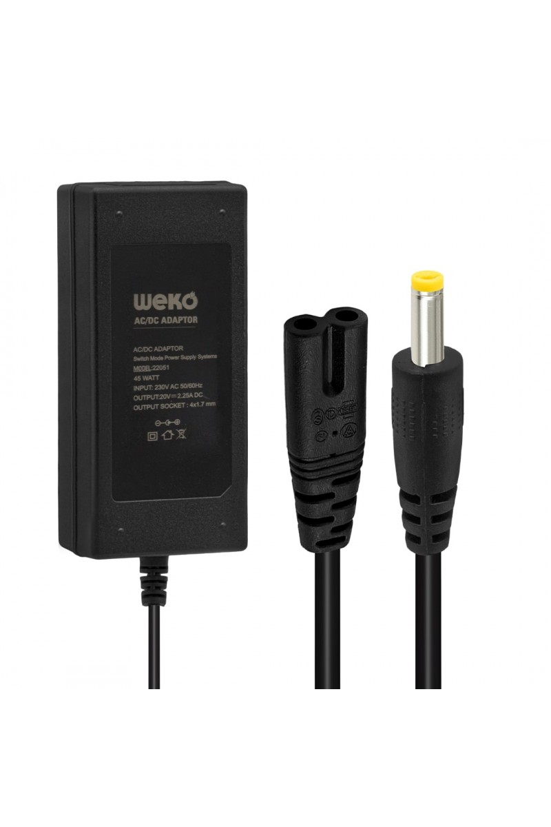 20 VOLT 2.25 AMPER 4.0X1.7MM UÇLU NOTEBOOK ADAPTÖR YERLİ ÜRETİM (4767)