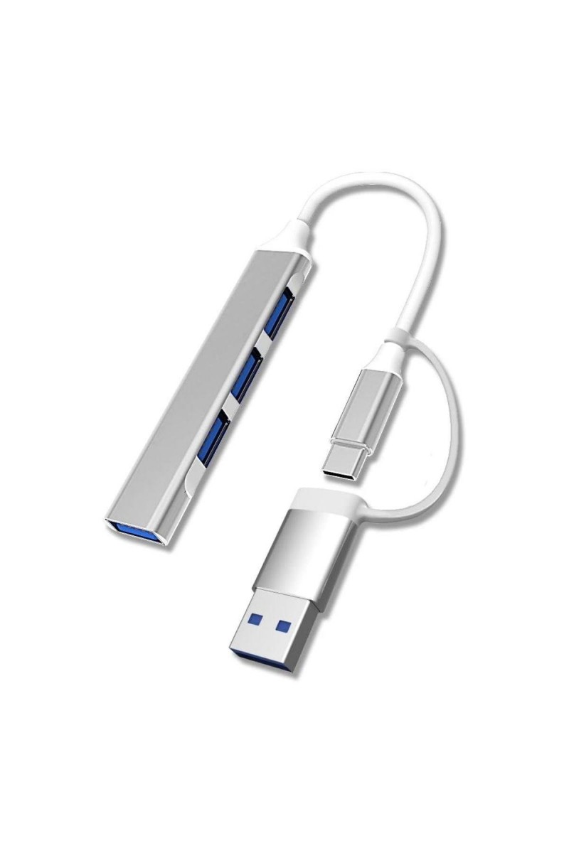 4 Port&apos;lu Bağlantı İstasyonu Ultra İnce USB Bölücü TYPE-C tipi Çoklu Arayüz Adaptörü Multi Usb Çoklayıcı (4767)