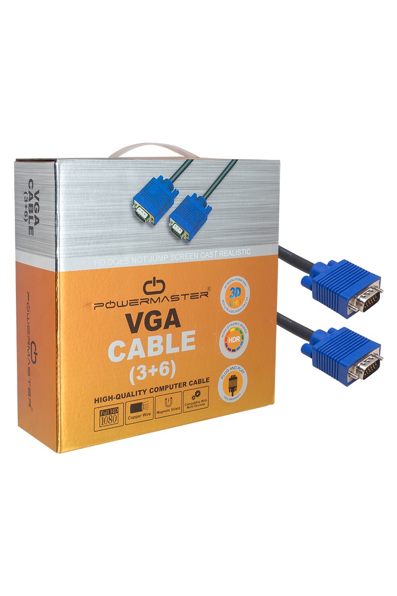 VGA KABLO 15 PİN 3+6 ERKEK/ERKEK 20 METRE KUTULU (4767)