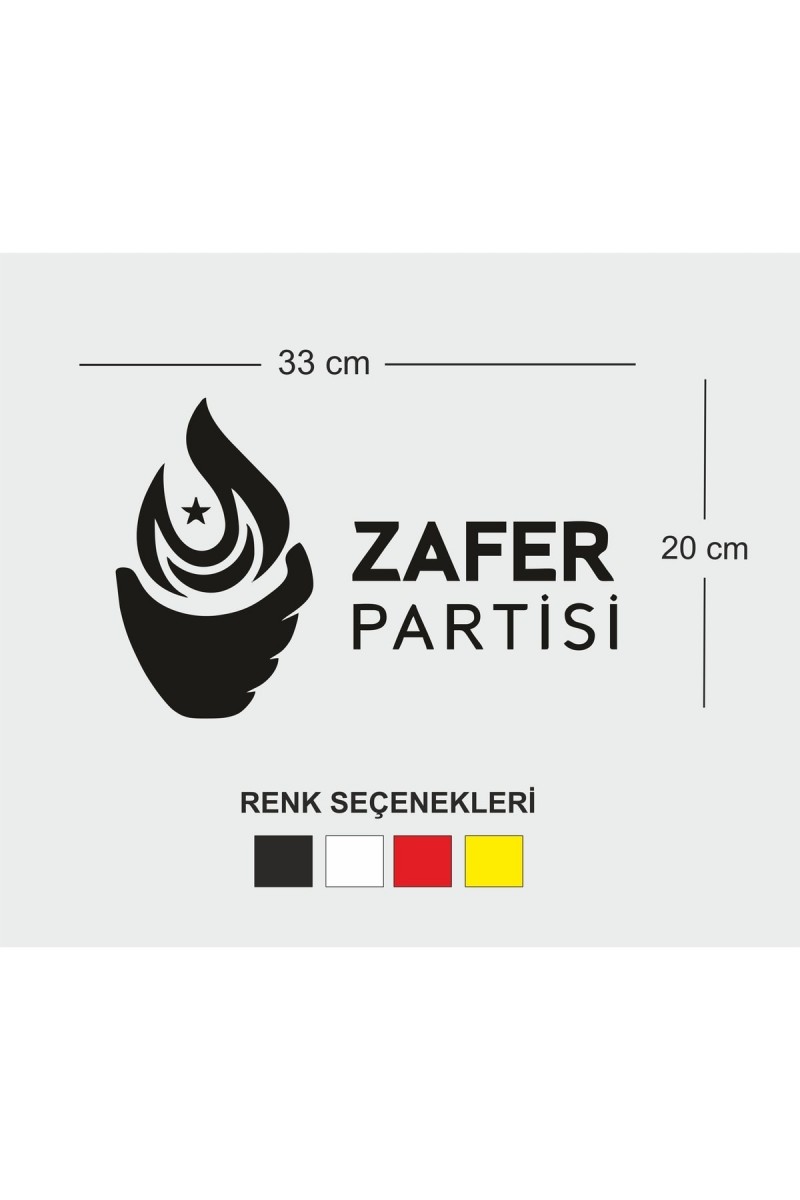 Zafer Partisi Oto Sticker 33*20 Cm