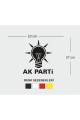 Akp Logo Oto Sticker 23*27 Cm