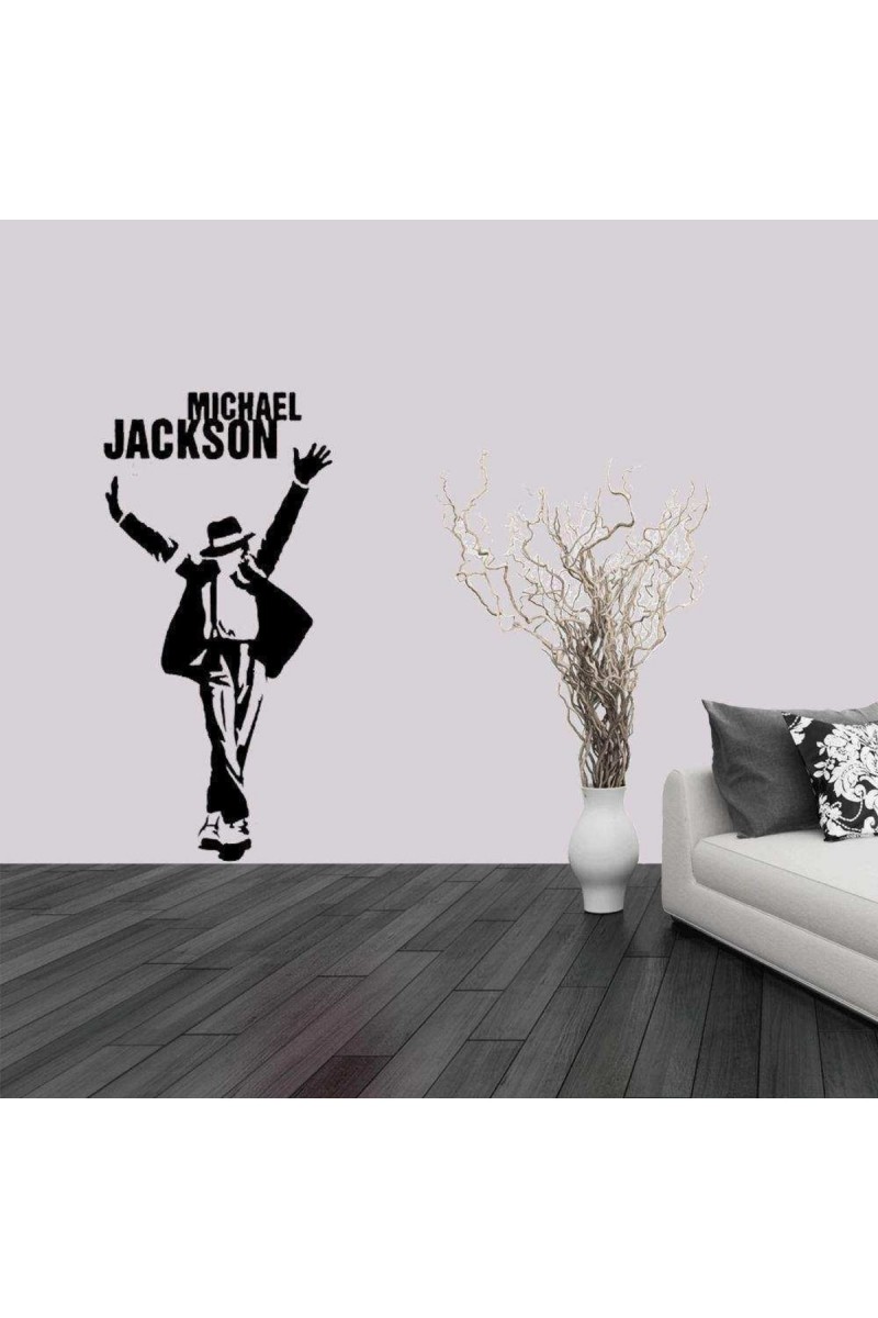 Michael Jackson Sahne Duruş Silüeti Dekoratif Duvar Sticker