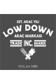 Lowdown Araç Arka Cam Sticker Oto Sticker Beyaz 40*30 Cm