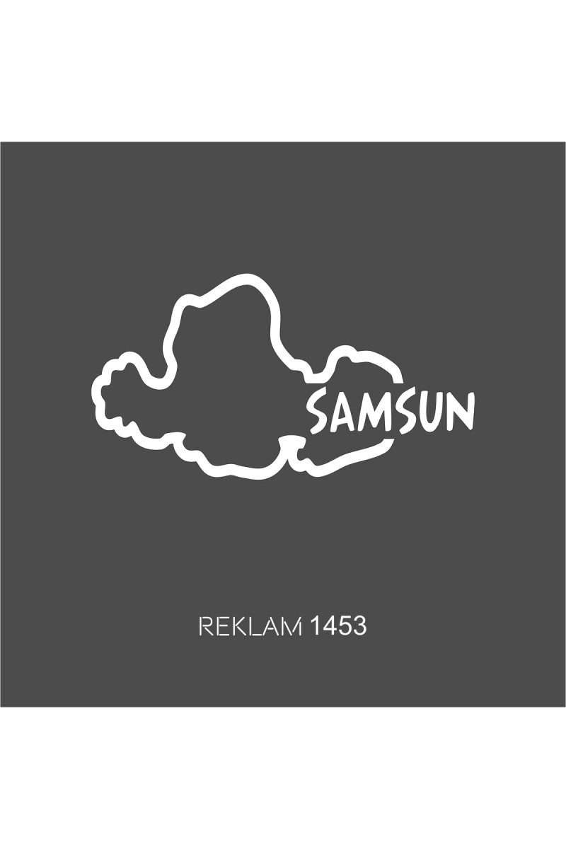 Samsun İl Sınırı Oto Sticker Oto Sticker 14*7 Cm