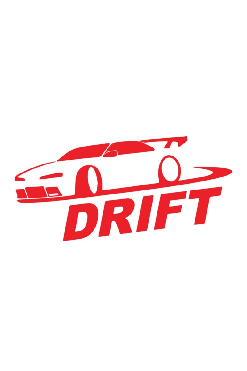 Drift Yapan Araba Aksesuar Oto Sticker Kırmızı 20*10 Cm