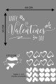 Happy Valentine's Day Sevgililer Günü Sticker Kalp, Love, I Love You Cam, Duvar Sticker Etiket Seti